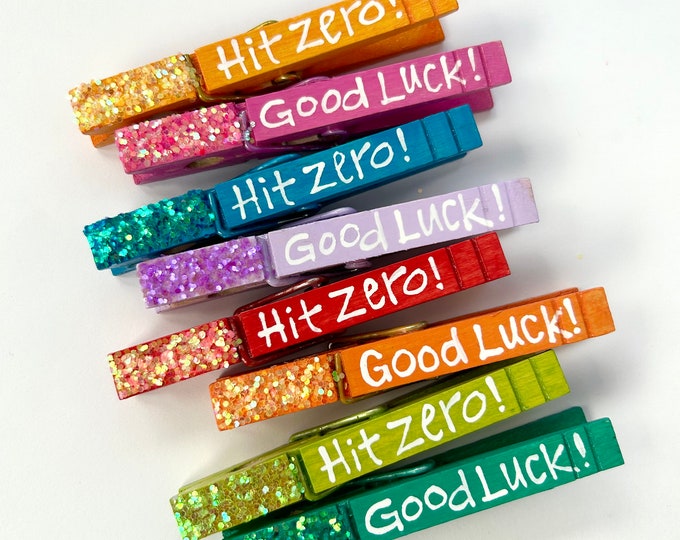 Cheerleading Clothespins Painted Clothespin Glitter Cheer Pins