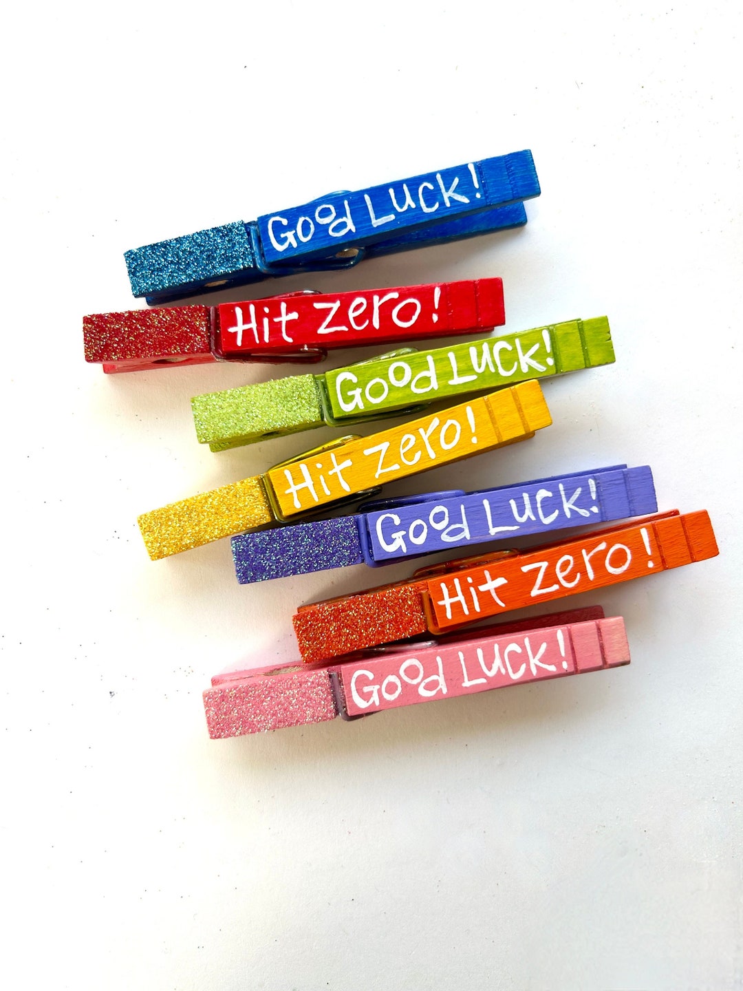 Cheerleading Clothespins Painted Cheer Pins Glitter Cheerpins