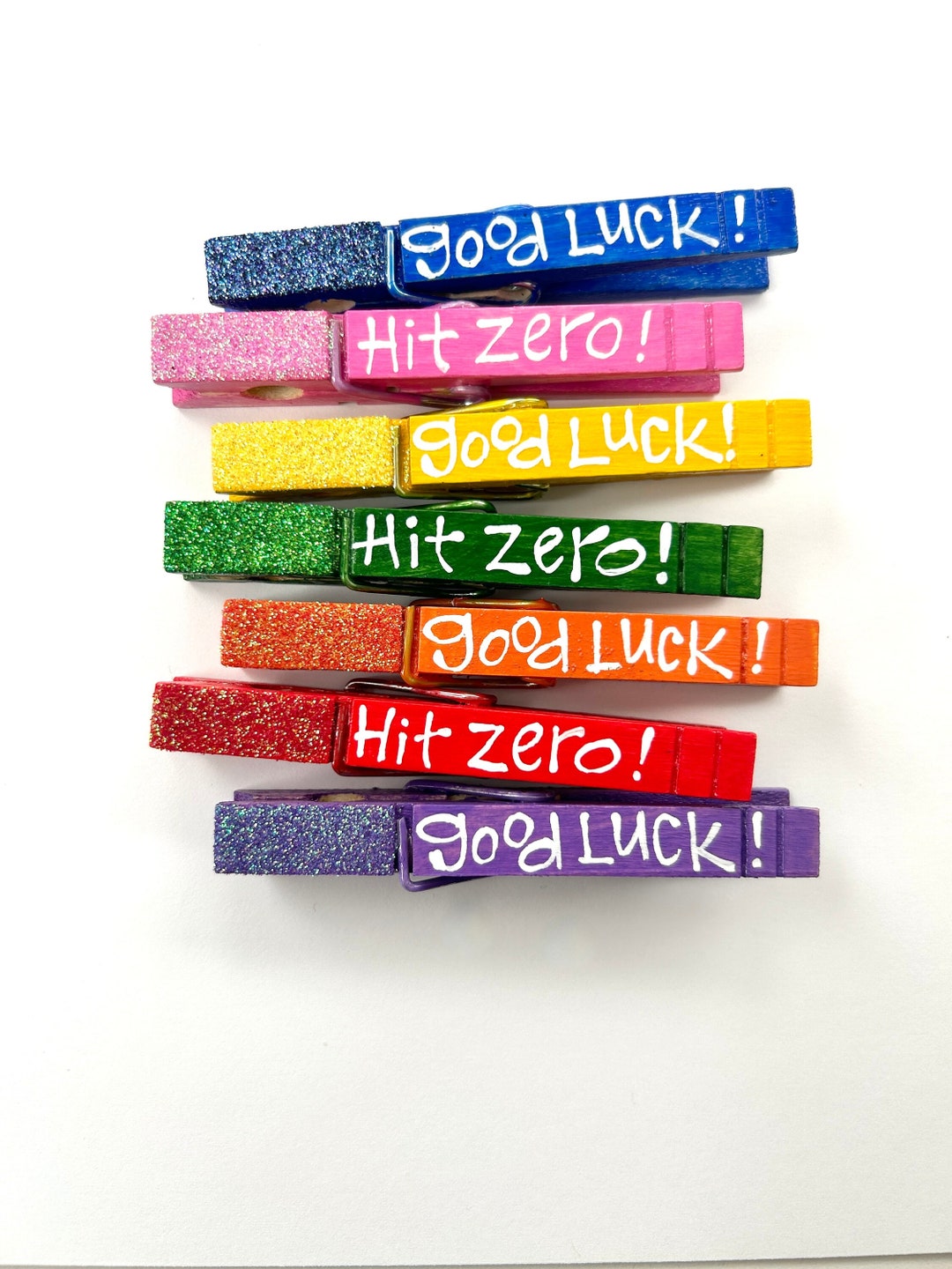 Cheerleading Clothespins Painted Cheer Pins Glitter Cheerpins