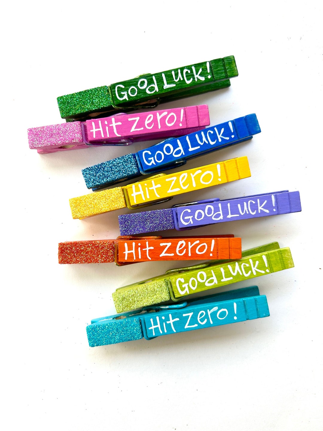 Cheerleading Clothespins Painted Clothespin Glitter Cheer Pins Cheer Competition Hit