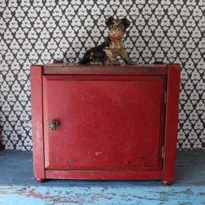 Vintage Handmade Wooden Humidor - Copper Lined - Cigar Box - Folk Art