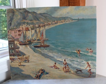 Vintage Seaside Landscape - George Hamilton (1934- 2019) - Seaside Resort - Seascape - Cottage Decor - Beach House Decor