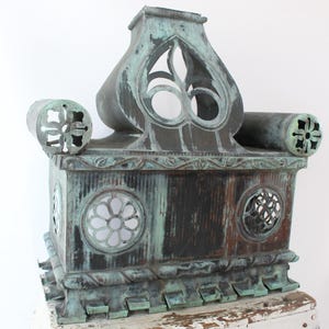 Antique Ornate Copper Downspout - Architectural Embellishments - Architectural Salvage - Wall Art