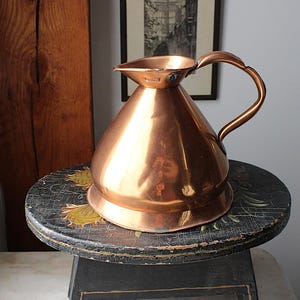 Antique British Quart Haystack Measure Jug - 1 Imperial Quart - 19th Century Victorian / Edwardian Harvest Flagon - English Kitchen