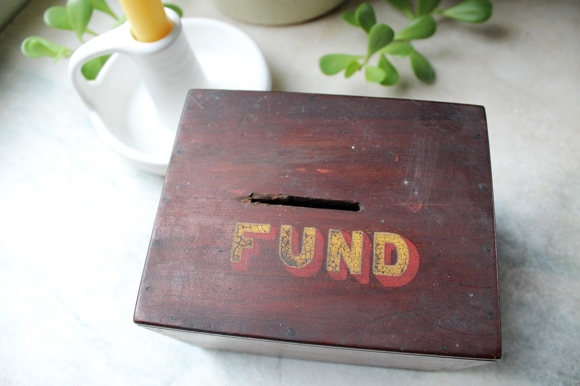 Early Wooden Alms Box Collection Box Fund Box Charity - Etsy