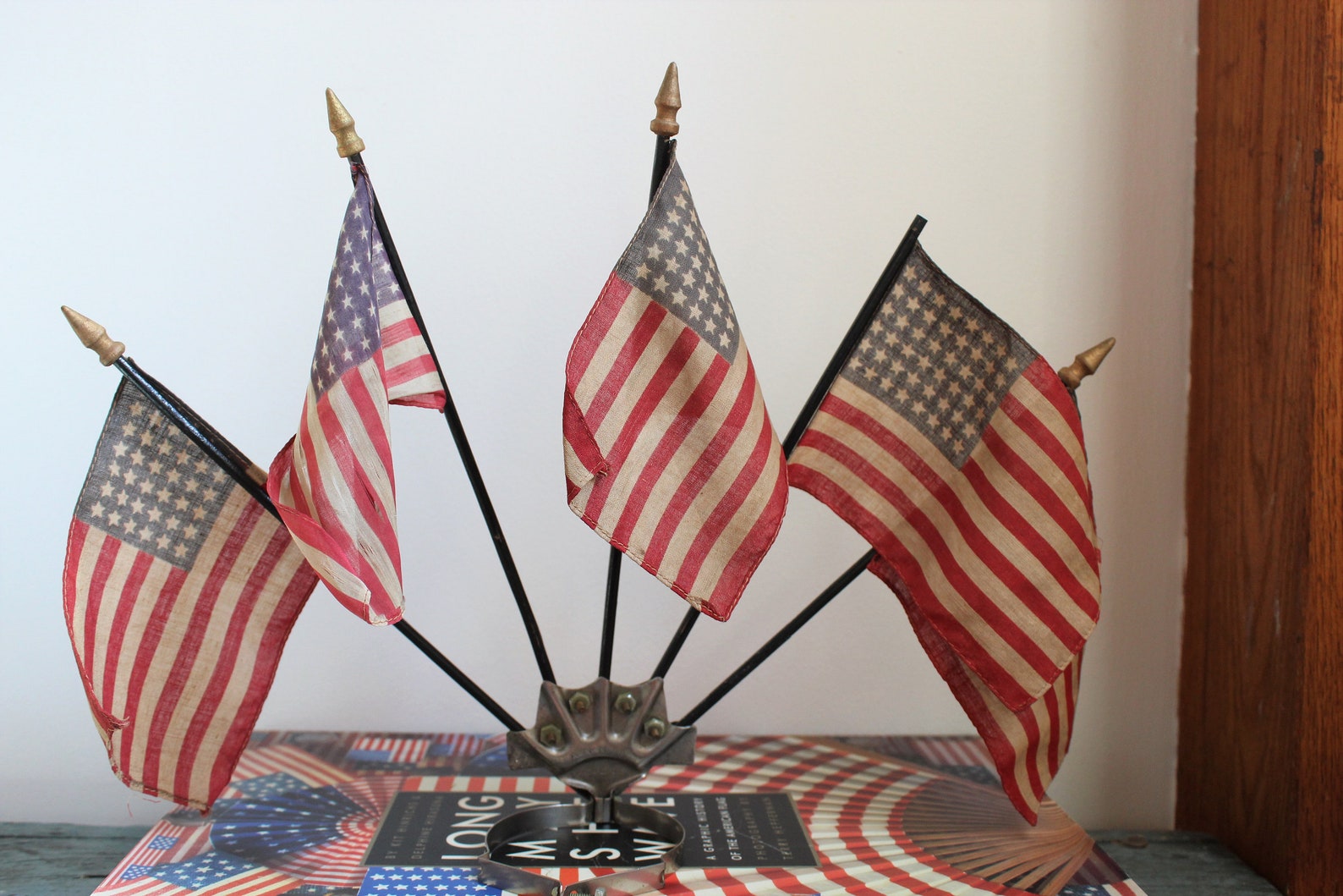 Vintage Annin Auto US Flag Holder Patriotic Hood Ornament Etsy