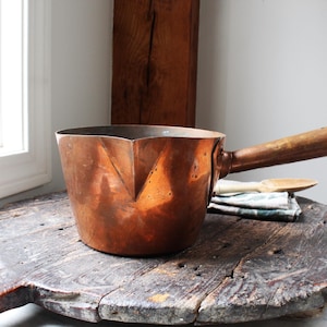 Late 1800's - Early 1900's D.H. and M. Copper Jam or Sugar Pot -  Duparquet, Huot & Moneuse Co Wooster St. - Farmhouse Kitchen