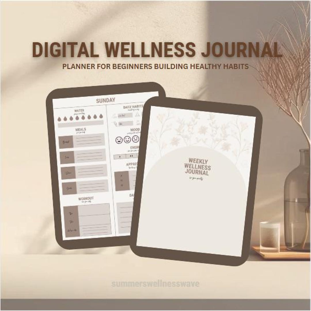 2-month Digital Wellness Planner for Beginners | Printable Habit ...