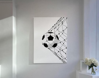 Soccer Goal Illustrated Poster, Sports Wall Art for Kids Rooms, Game Rooms & Offices, Digital Download, Printable Sports Decor (PDF Files)