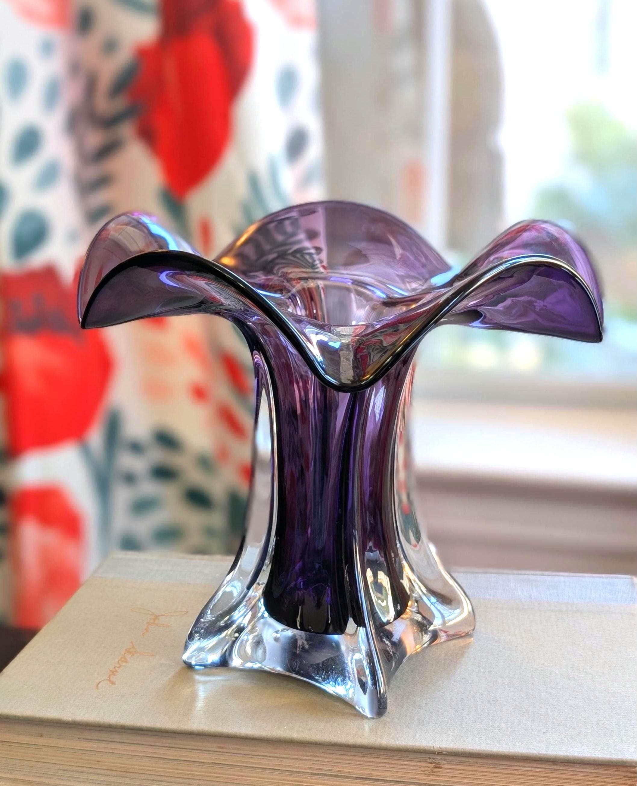 Midcentury Vase Purple - Etsy
