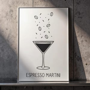 Espresso Martini Art Print | Espresso Martini Poster | Espresso Martini Recipe | Espresso Martini Lover Gift | Espresso Martini Wall Art