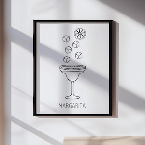 Margarita Art Print | Margarita Cocktail Print | Classic Margarita | Margarita Poster | Margarita Lover Gift | Margarita Recipe