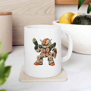 Sushi Mecha Gundam Mug Funny Anime Sushi Robot Cup Unique Otaku Gift Kawaii Japanese Mech Coffee Mug Nerdy Anime Kitchen Decor