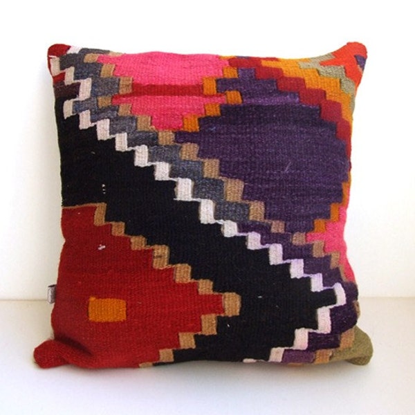Anatolian - Turkish Rug Pillow Cover - kilim