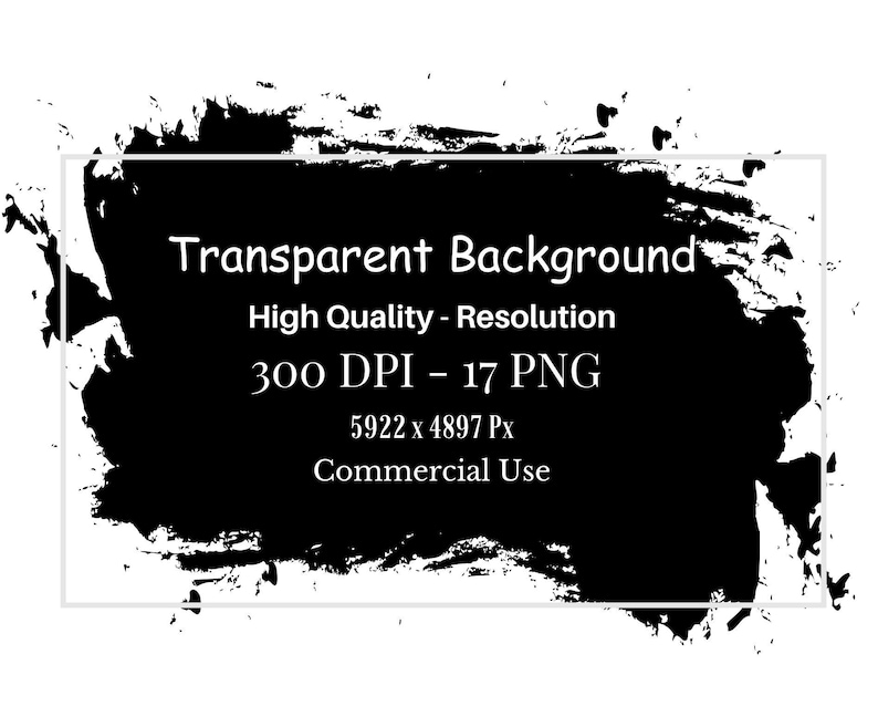 Może przedstawiać: Czarny abstrakcyjny wz&oacute;r z białym tekstem, kt&oacute;ry brzmi "Transparent Background, High Quality - Resolution, 300 DPI - 17 PNG, 5922 x 4897 Px, Commercial Use". Projekt to czarny pociągnięcie pędzlem z białą obw&oacute;dką.