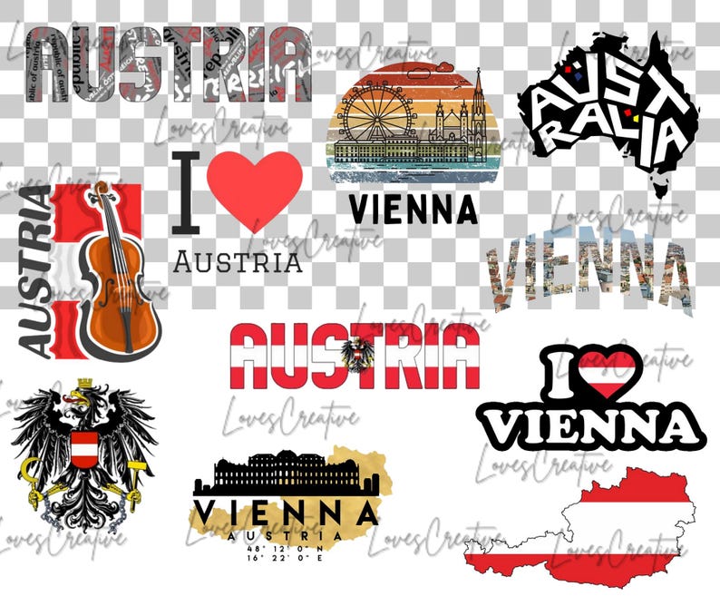 Austria Graphics Austria PNG Clipart: Vienna Landmarks, Flag Stickers (300 DPI Download ...