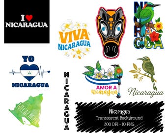 Nicaragua PNG Bundle • Travel Country Clipart Set