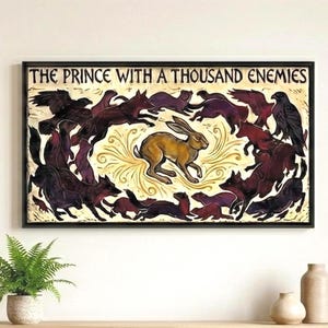 El Ahrairah Pero primero deben atraparte - Impresión de Watership Down / Arte literario / Decoración de pared con cita de libro