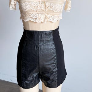 90s Leather Shorts - Etsy