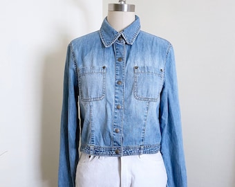 Vintage Denim Shirt Jacket, 90's Vintage