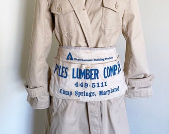 Vintage Cotton Apron, Workwear, S M L