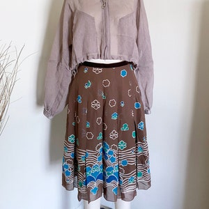 Vintage 90&#39;s Anna Sui Silk Skirt,  27&quot; Waist