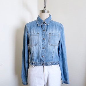 Vintage 90&#39;s Denim Shirt Jacket by Armani Exchange