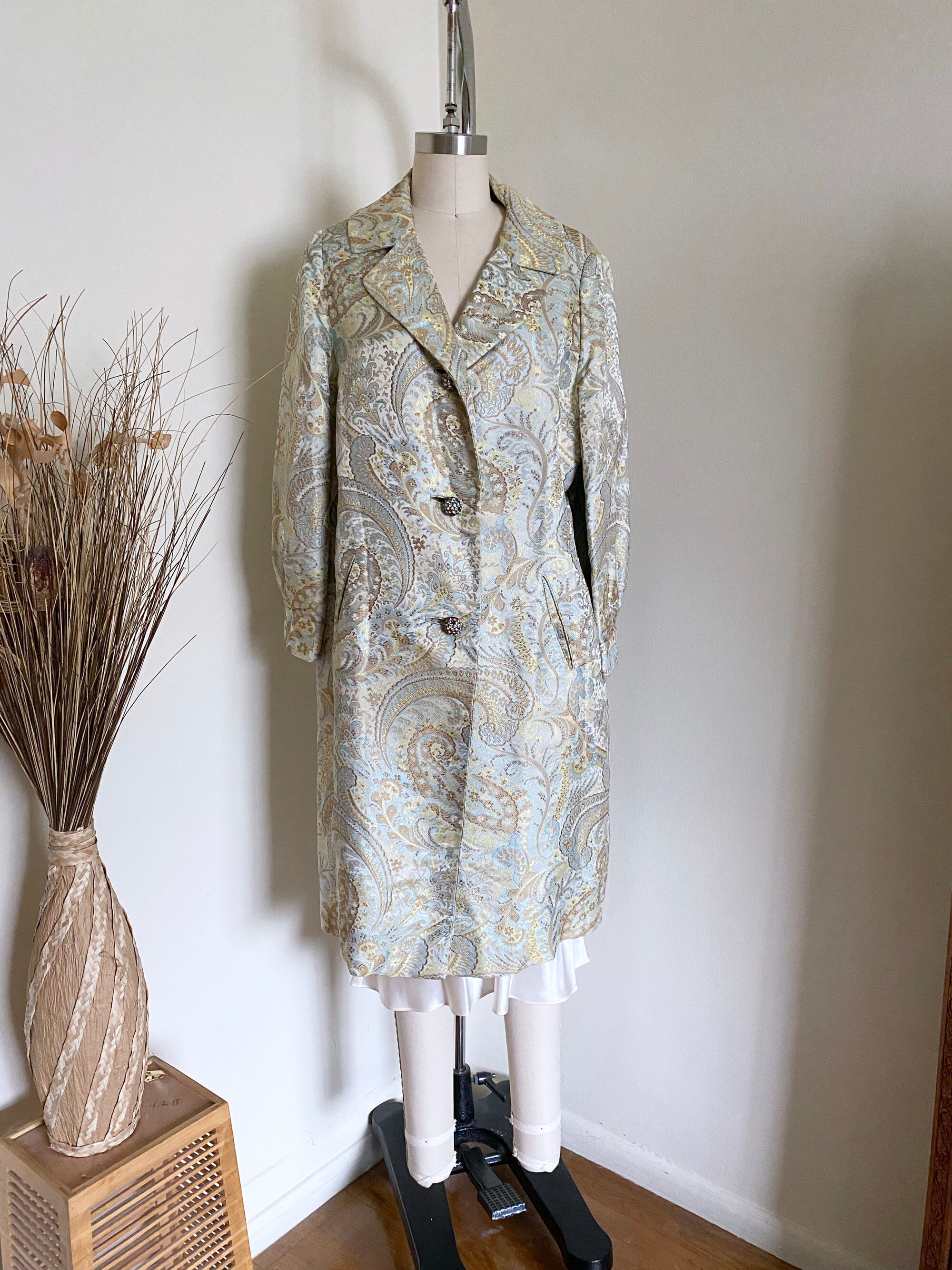 Vintage brocade coat sale