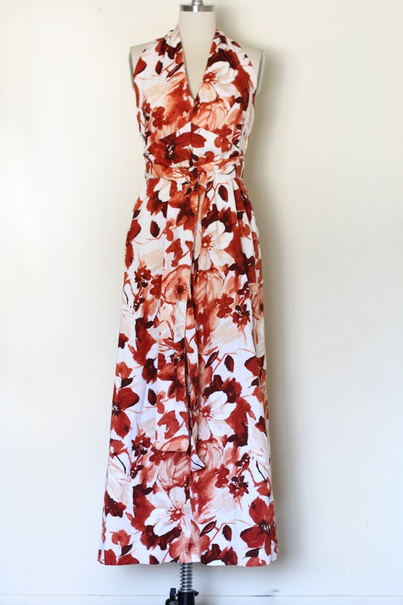 Vintage 70's Cotton Dress, Floral Printed Cotton … - image 7