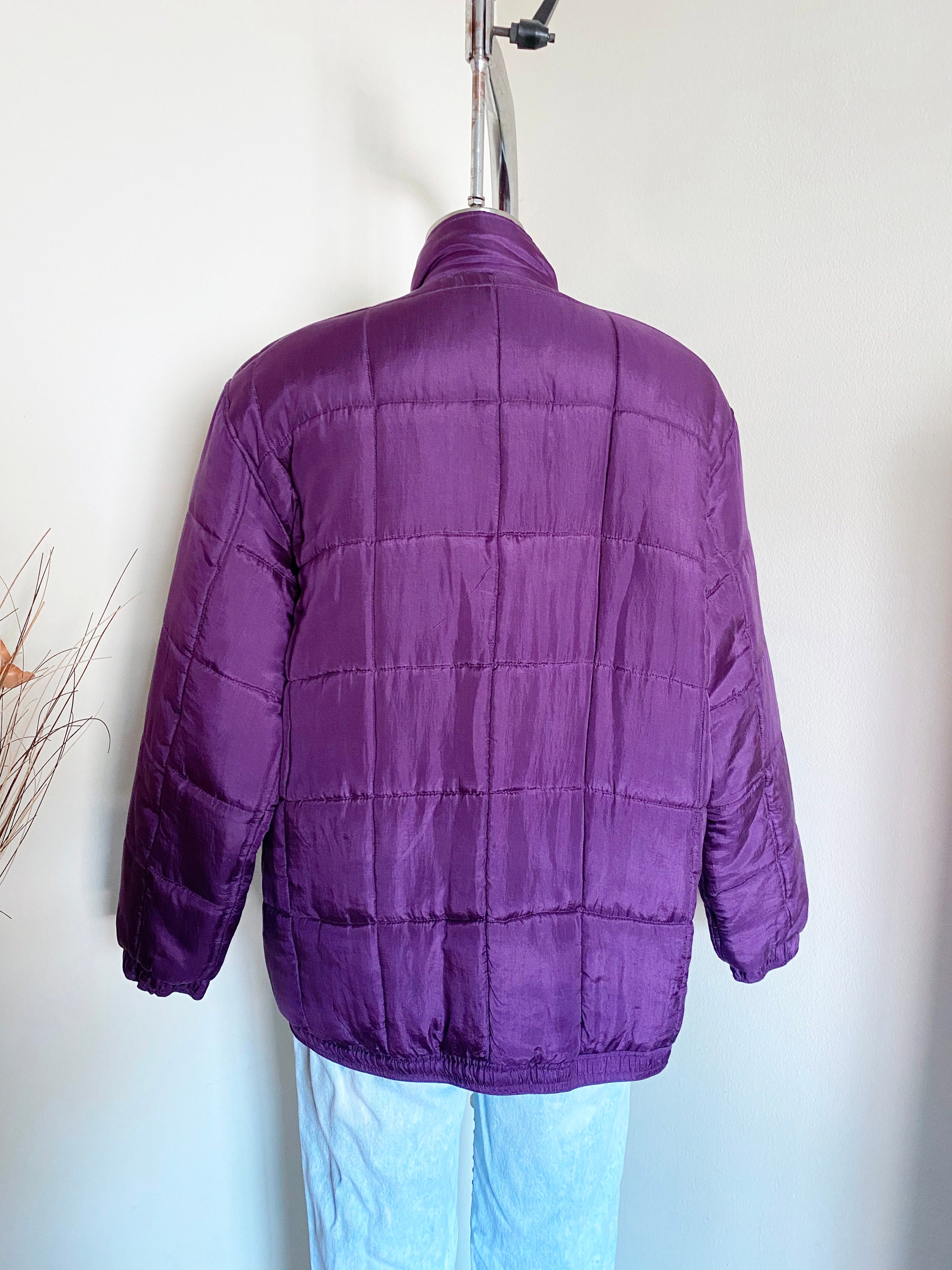 ジャケット・アウター 90s vintage Tailored Jacket Black Purple Vintage 90s Zipper Jacket Purple/Vapor Inspired, Size L | eBay