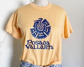 Vintage Novelty T Shirt, Posada Vallarta, S M