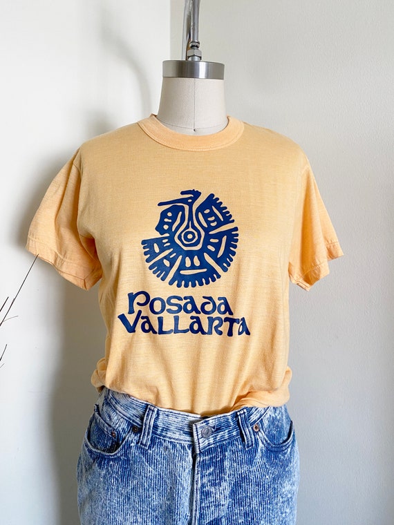 Vintage Novelty T Shirt, Posada Vallarta, S M - image 1