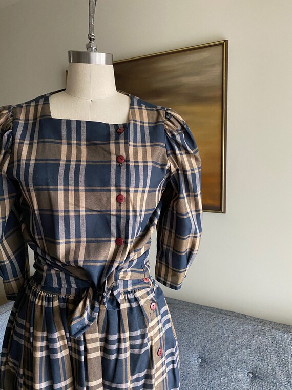 Vintage 70's Skirt Set, Praire Style Puff Sleeves… - image 5