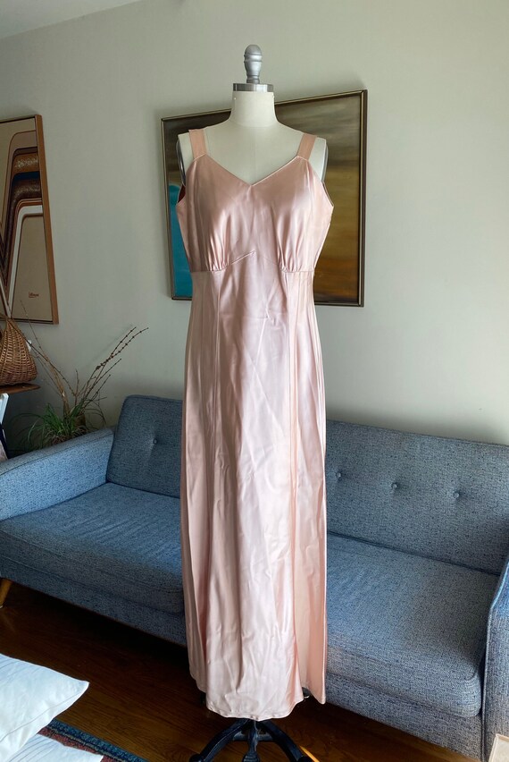 Vintage Satin Slip Dress / 50's Satin Slip Dress /
