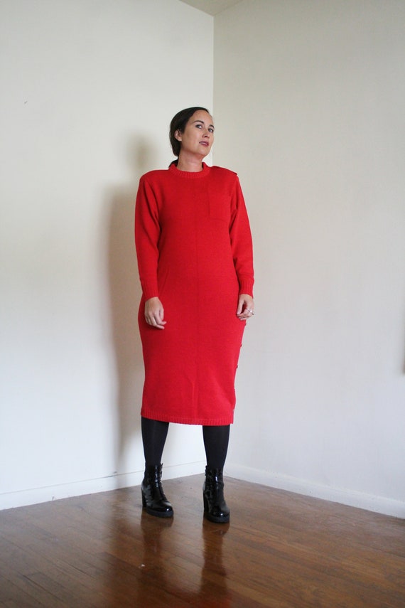 Vintage 80's St.John Dress / 80's Sweater Dress /