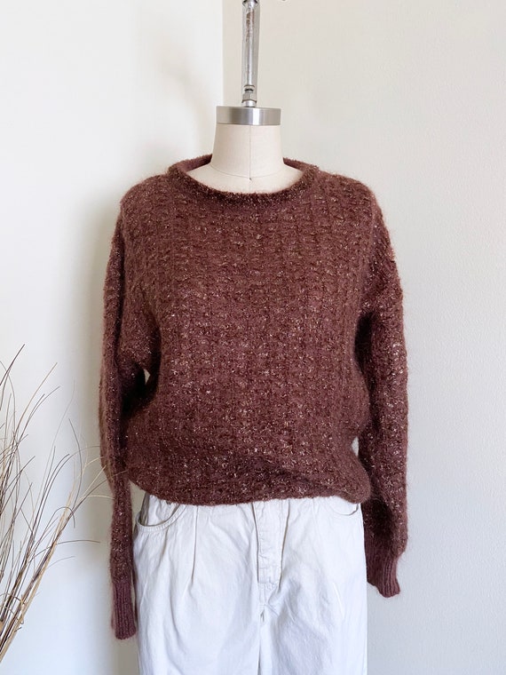 Vintage Escada Sweater, Wool and Mohair, Brown Shi