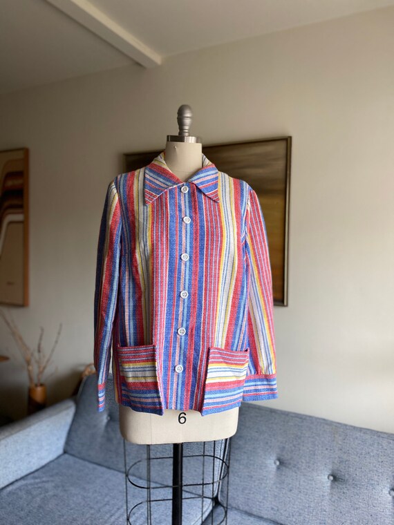 Vintage 70's Striped Jacket / Weathervane / Rainbo