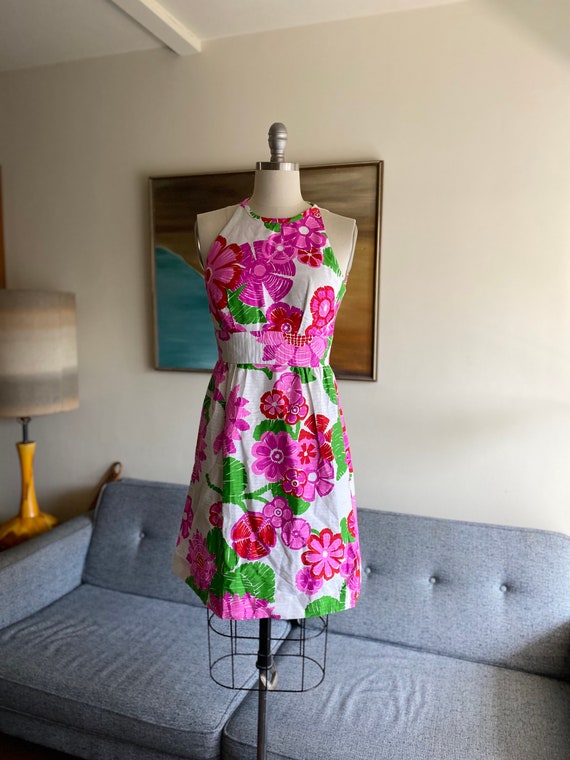 Vintage Malia Honolulu Floral Dress / Mini Dress /
