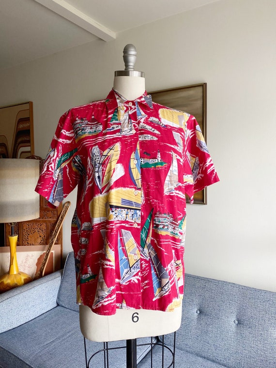 Vintage Cotton Hawaiian Shirt, Reyn Spooner, Vaca… - image 3