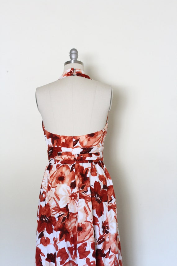 Vintage 70's Cotton Dress, Floral Printed Cotton … - image 10