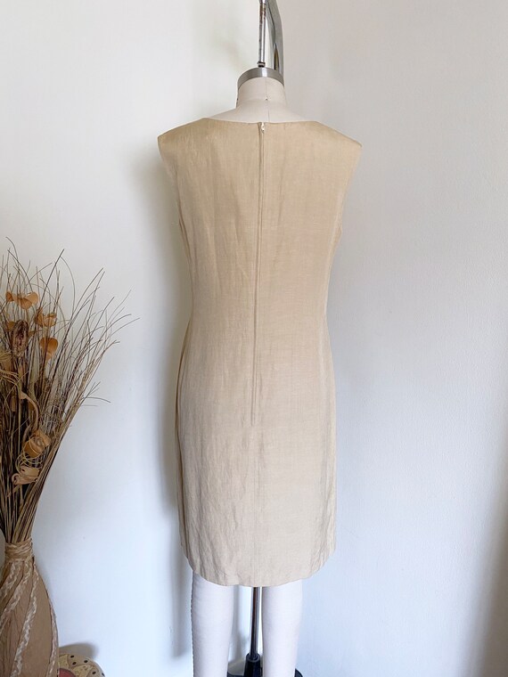 Vintage Linen and Silk Dress, Max Mara, Classic a… - image 3