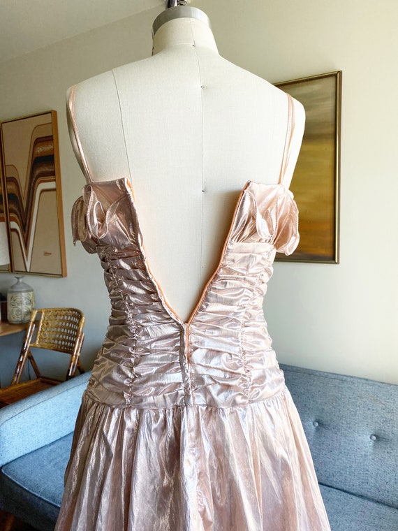 Vintage Metallic Pink Party Dress, Junior Dress, … - image 8