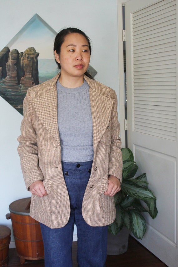 Vintage Tweed Blazer / 70's Vintage Blazer / Boho