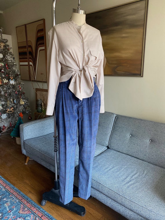 Vintage High Waisted Corduroy Trousers, 27" Waist