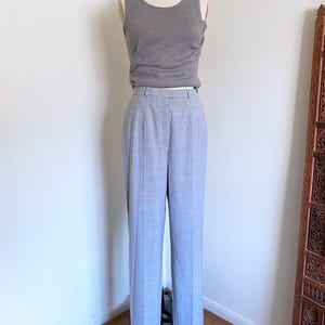 Vintage Escada Trousers, Gray, High Waisted, 30&quot; Waist