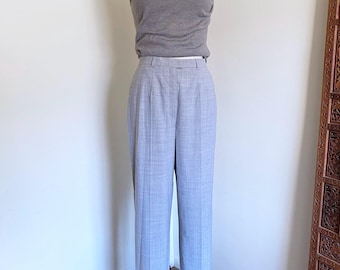Vintage Escada Trousers, Gray, High Waisted, 30" Waist