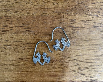 Vintage Sterling Silver Bird Earrings