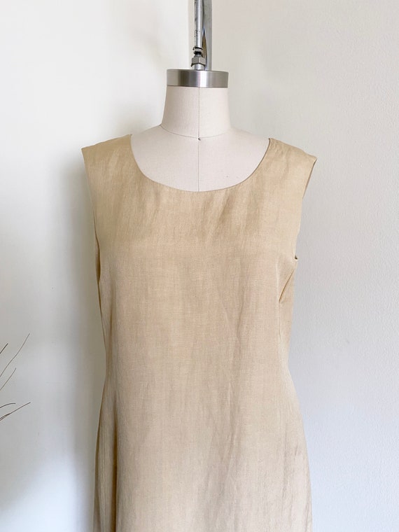 Vintage Linen and Silk Dress, Max Mara, Classic a… - image 5