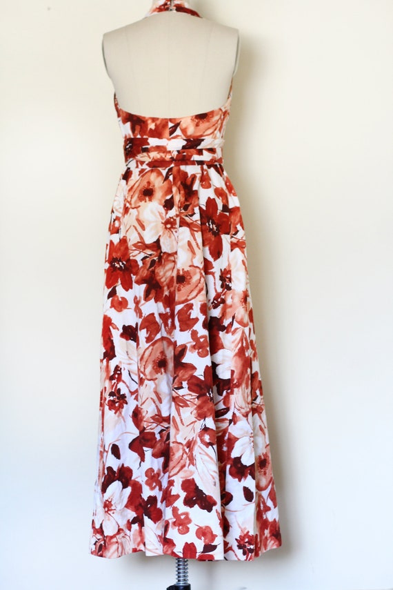 Vintage 70's Cotton Dress, Floral Printed Cotton … - image 9