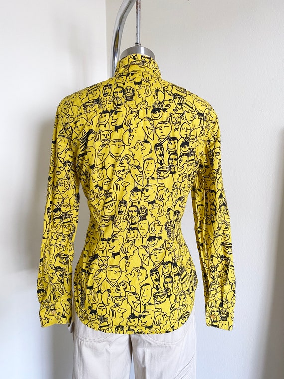 Vintage Moschino Jeans Shirt, Abstract Pattern, S - image 7